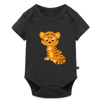 Baby tiger children - Baby Premium short-sleeve bodysuit - black - Front