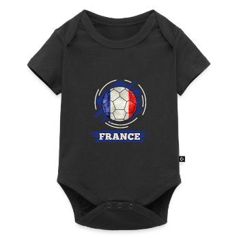 Soccer country flag France - Baby Premium short-sleeve bodysuit - black - Front