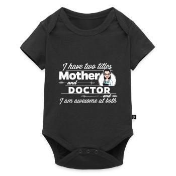 Médecin et infirmier - et mère - Body à manches courtes Premium Bébé - noir - Devant