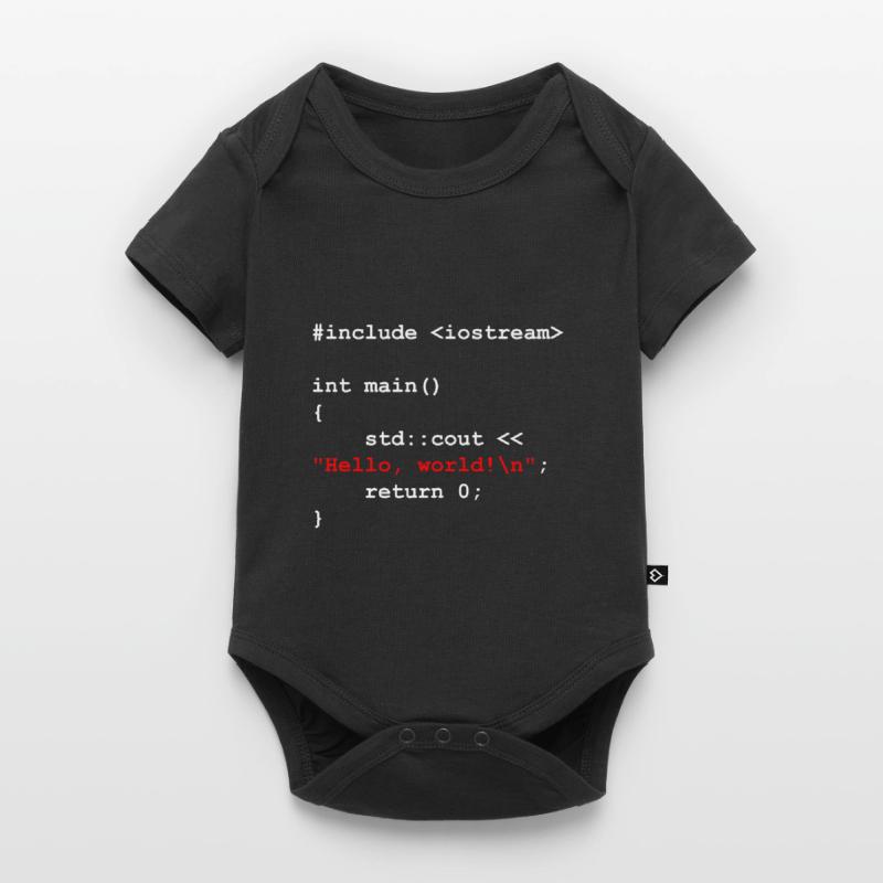 Hello World C ++ Developer Program Gift Baby Premium short-sleeve bodysuit
