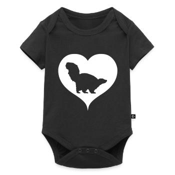 Skunk love heart Skunk - Baby Premium short-sleeve bodysuit - black - Front
