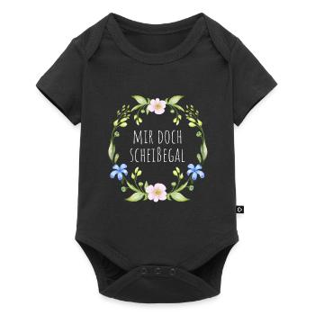 Mir doch scheißegal - Baby Premium Kurzarmbody - Schwarz - Vorne