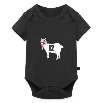 Tom Brady 12 cadeau de chemise de chèvre - Body à manches courtes Premium Bébé - noir - Devant