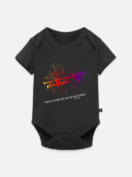 trompete Musiker Geschenk - Baby Premium Kurzarmbody - Schwarz