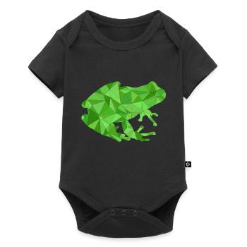Frog geometric - Baby Premium short-sleeve bodysuit - black - Front