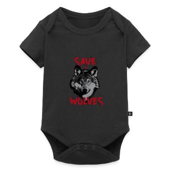 Sauver les loups protection des animaux Wolf Anti Wolfsjad - Body à manches courtes Premium Bébé - noir - Devant