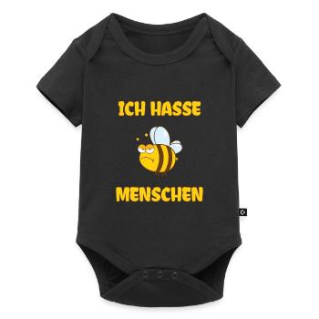 Ich Hasse Menschen Biene - Baby Premium Kurzarmbody - Schwarz - Vorne