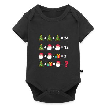 Christmas Math - Baby Premium short-sleeve bodysuit - black - Front