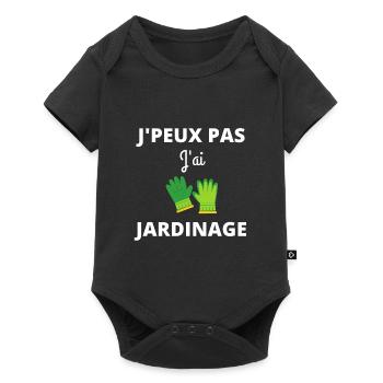 J'peux pas j'ai jardinage - Body à manches courtes Premium Bébé - noir - Devant