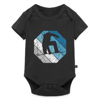 Snowboard Snowboarder Snowboard Retro Gift - Body à manches courtes Premium Bébé - noir - Devant