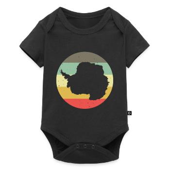 Pôle Antarctique Sud Silhouette Rétro Vintage - Body à manches courtes Premium Bébé - noir - Devant