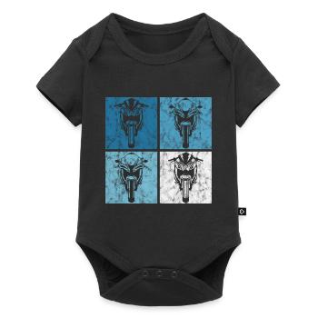 Motos Moto Biker Motocycliste drôle - Body à manches courtes Premium Bébé - noir - Devant
