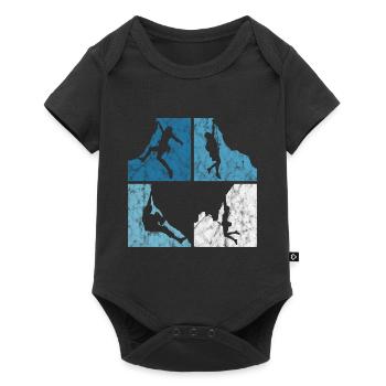 Alpinisme rétro escalade cadeau de montagne de bloc - Body à manches courtes Premium Bébé - noir - Devant
