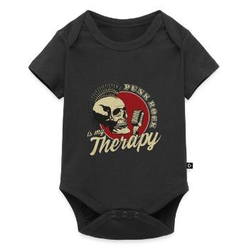 Punk-rock retro - Body à manches courtes Premium Bébé - noir - Devant