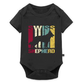 White White Swiss Shepherd Retro - Baby Premium short-sleeve bodysuit - black - Front
