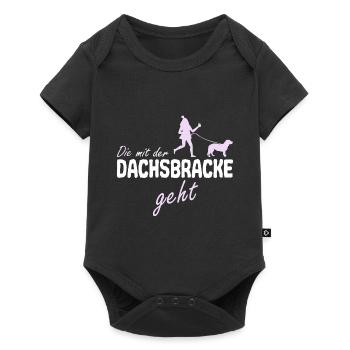 Alpenländische Dachsbracke Mama die mit dem geht - Baby Premium Kurzarmbody - Schwarz - Vorne