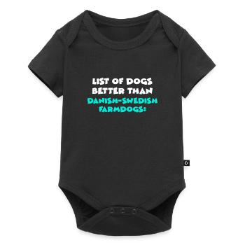 Chiens de ferme dano-suédois - Body à manches courtes Premium Bébé - noir - Devant