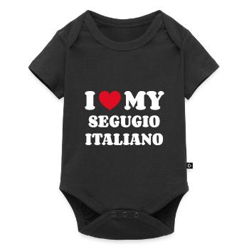 J’aime mon Segugio Italiano - Body à manches courtes Premium Bébé - noir - Devant