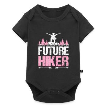 Future Hiker Wandern Baby Mädchen Kinder Geschenk - Baby Premium Kurzarmbody - Schwarz - Vorne
