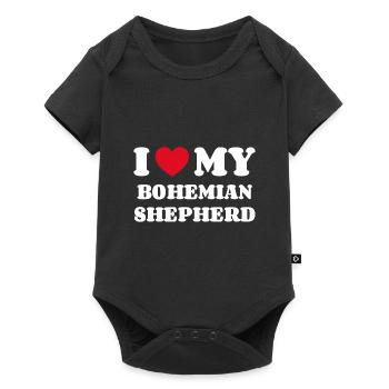 I Love My Bohemian Shepherd - Baby Premium short-sleeve bodysuit - black - Front
