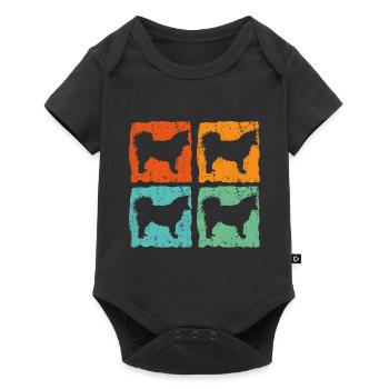 Chien islandais Spitz islandais Vintage - Body à manches courtes Premium Bébé - noir - Devant
