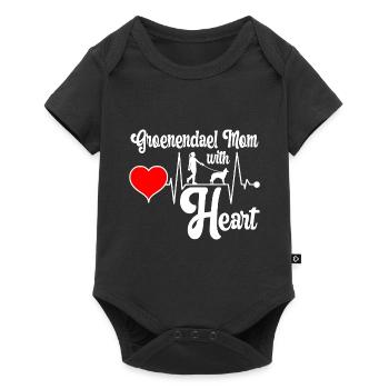 Groenendael Berger Belge Maman Maman Heartbeat - Body à manches courtes Premium Bébé - noir - Devant