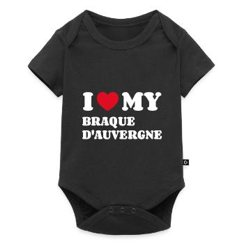 J’aime mon braque d’Auvergne - Body à manches courtes Premium Bébé - noir - Devant