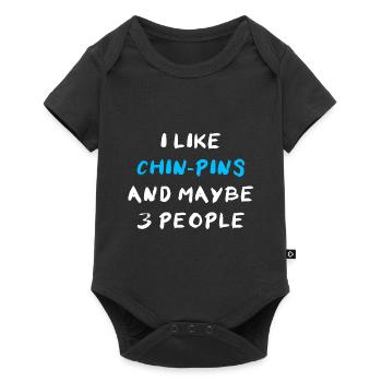 Chin Pin - Baby Premium short-sleeve bodysuit - black - Front