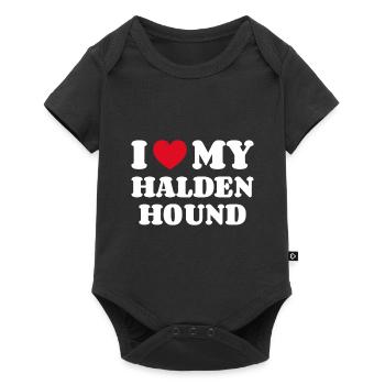 I Love My Halden Hound - Baby Premium Kurzarmbody - Schwarz - Vorne
