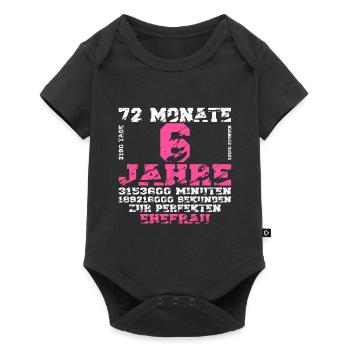 Zuckerhochzeit 6 Hochzeitstag Ehefrau lustiges - Baby Premium Kurzarmbody - Schwarz - Vorne