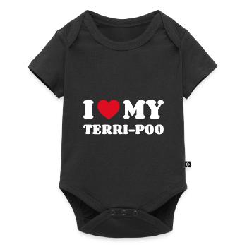 I Love My Terri-Poo - Baby Premium Kurzarmbody - Schwarz - Vorne