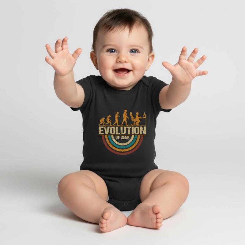 Computer Nerd Programmeur Evolution drôle Body à manches courtes Premium Bébé