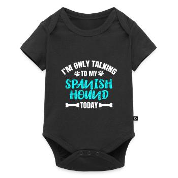 Spanish Hound - Baby Premium Kurzarmbody - Schwarz - Vorne