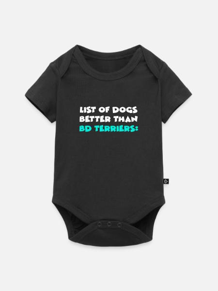BD Terriers - Baby Premium Kurzarmbody - Schwarz