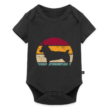 Suédois Vallhund Västgötaspets Retro Vintage - Body à manches courtes Premium Bébé - noir - Devant