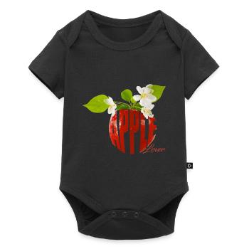 Apple Lover - Die Liebe zur runden Frucht - Baby Premium Kurzarmbody - Schwarz - Vorne