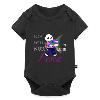 Ich will doch nur Lesen und das in Ruhe - Baby Premium Kurzarmbody - Schwarz - Vorne