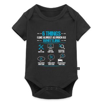 Whittling Holzschnitzer Holz Schnitzen Spruch - Baby Premium Kurzarmbody - Schwarz - Vorne