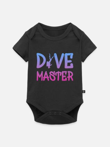 Dive Master, Tauchlehrer - Baby Premium Kurzarmbody - Schwarz