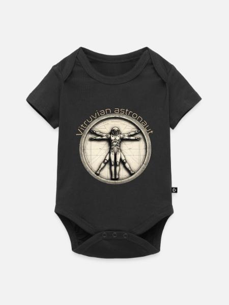 Astronaute de Vitruve - Body à manches courtes Premium Bébé - noir
