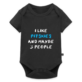 Le dicton amusant de Pitsky Pitskie - Body à manches courtes Premium Bébé - noir - Devant