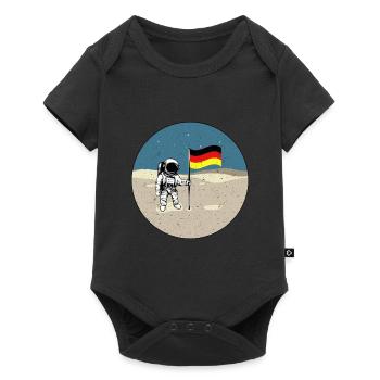 German Moon Landing German Astronaut Moon - Baby Premium short-sleeve bodysuit - black - Front