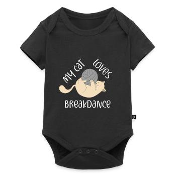 Breakdancing Cat Hip Hopper Cat Fan Gift - Baby Premium short-sleeve bodysuit - black - Front