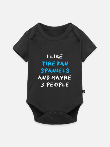 Tibetan Spaniel - Baby Premium Kurzarmbody - Schwarz