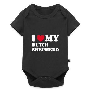 Dutch Shepherd Hollandse Herdershond - Baby Premium short-sleeve bodysuit - black - Front