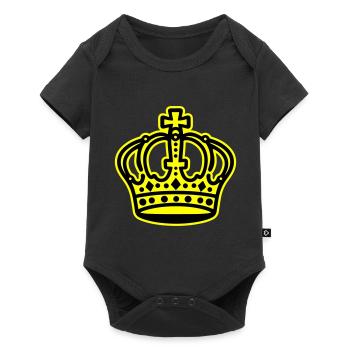Krone Logo - Baby Premium Kurzarmbody - Schwarz - Vorne