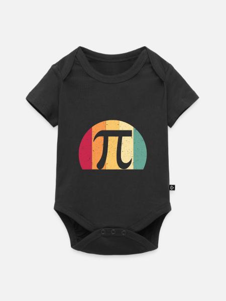 Pi Retro Vintage Mathelehrer Mathematiker - Premium kortærmet baby-body  - sort