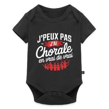 j peux pas j ai Chorale En vrie de vraie - Body à manches courtes Premium Bébé - noir - Devant