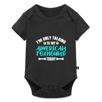 American Foxhound Besitzer Besitzerin - Baby Premium Kurzarmbody - Schwarz - Vorne