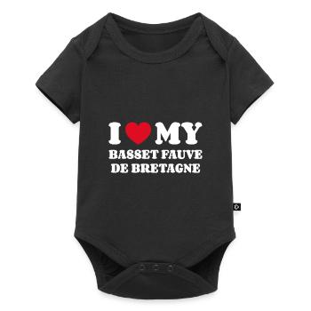 I Love My Basset Fauve de Bretagne - Baby Premium short-sleeve bodysuit - black - Front